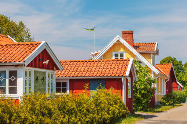 istock Old Swedish houses in Kristianopel 643673186