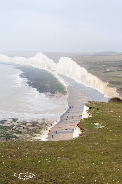 istock View across Birling Gap on a misty day 643679736