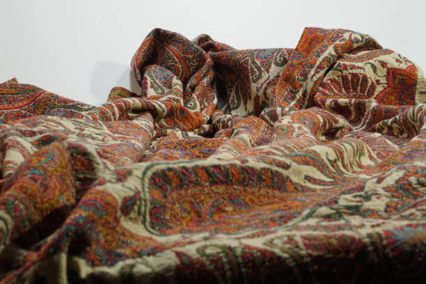 istock Antique Kashmir Wool Paisley Shawl 643682782