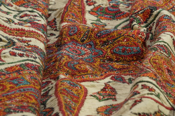 istock Antique Kashmir Wool Paisley Shawl 643683234