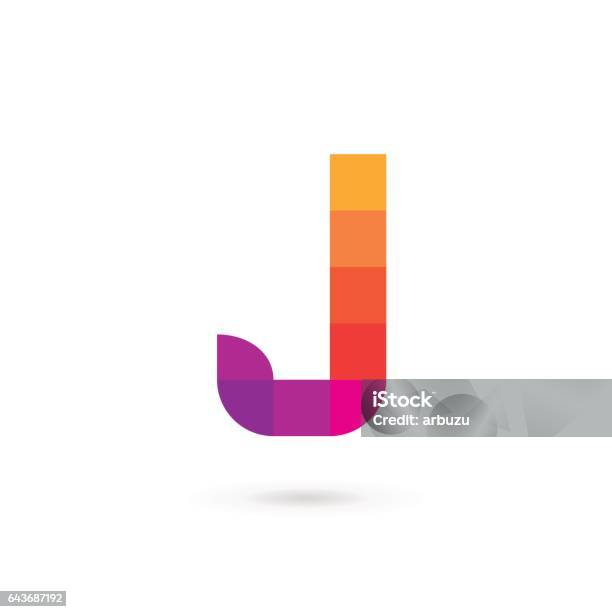 Letter J Mosaic Icon Stock Illustration - Download Image Now - Abstract, Alphabet, Design