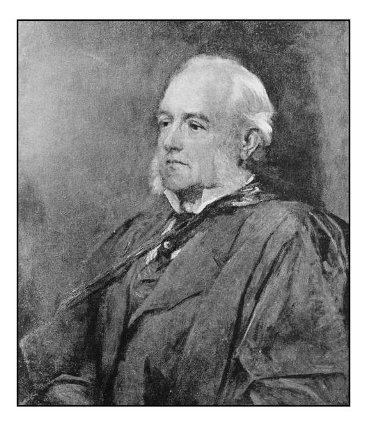 istock Antique photo of paintings: Man portrait 643692972