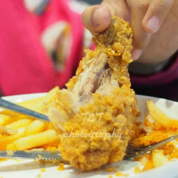 istock Chicken fried hot from the oven, fragrant, colorful palatable 643698926