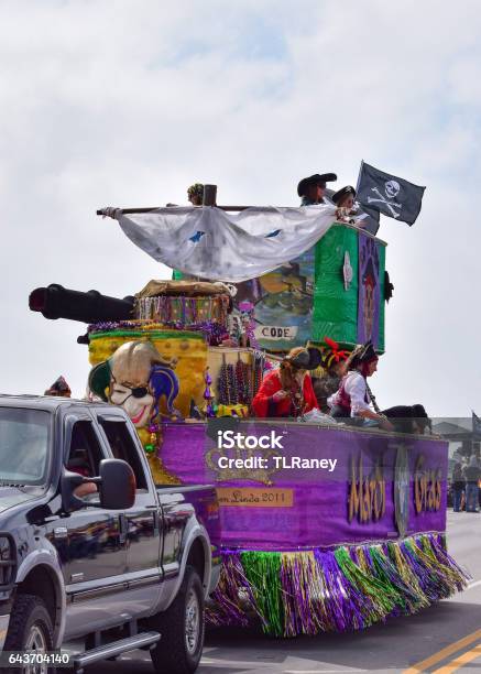Pirate Float From Mardi Gras Galveston 2017 Stock Photo - Download Image Now - Galveston - Texas, Gulf Coast States, Mardi Gras