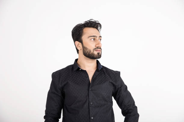 istock Young man in black dress 643724146