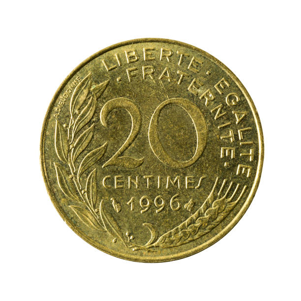 istock 20 french centimes coin (1996) obverse isolated on white background 643724738