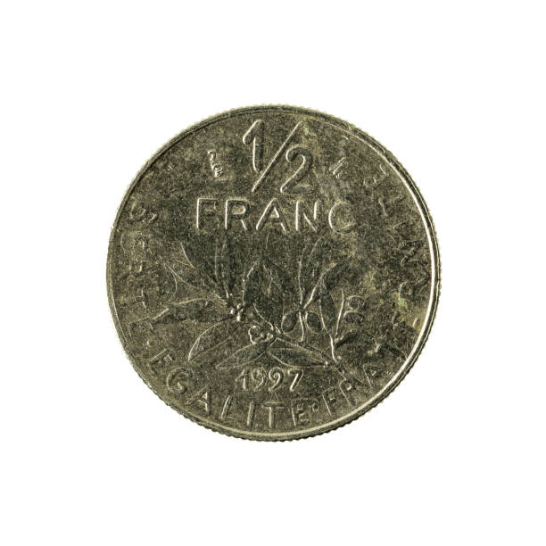 istock 0,5 french franc coin (1997) obverse on white background 643733698