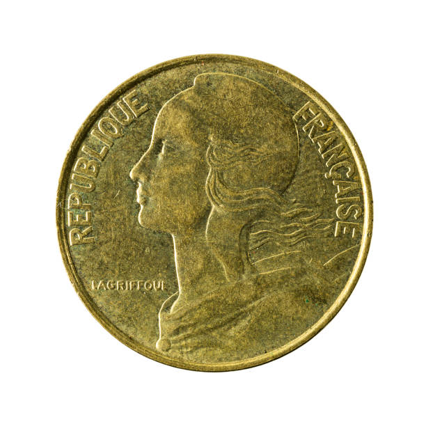 istock 20 french centimes coin (1996) reverse isolated on white background 643733998