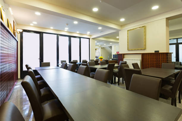 istock Interior of a hotel restaurant 643764190