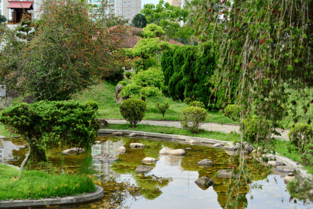 istock Landscape of a Japanese park 643782650