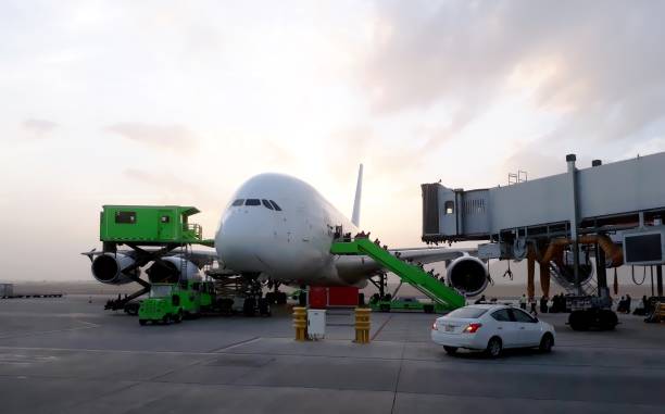istock Passenger arriving at the airport during sunset 643785474