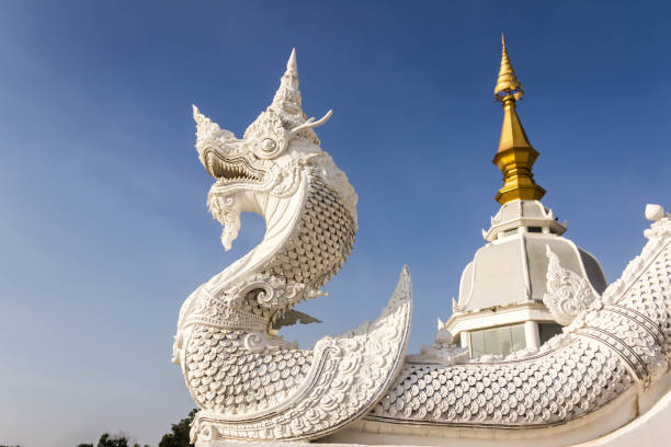 istock stone serpent king of Nagas dragon 643791964