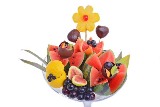 Fruit decoration in a glass