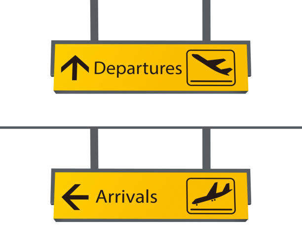 Arrival and departures stock photo