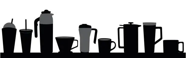 Vector illustration of Coffeeshop Accessories