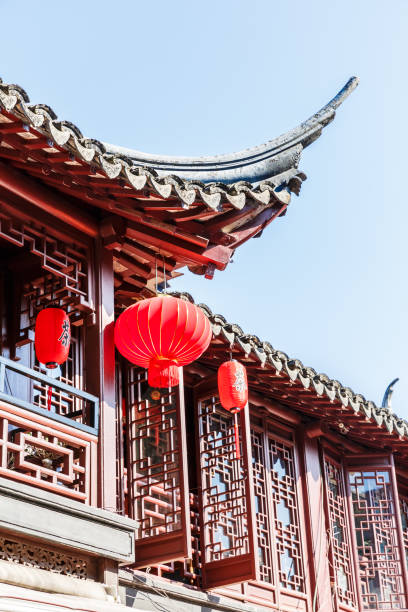 istock Chinese new year lanterns in china 643828176