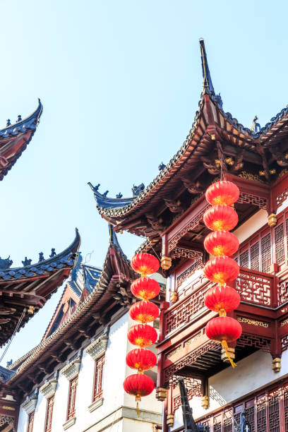 istock Chinese new year lanterns in china 643828264