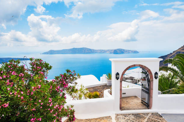 istock White architecture on Santorini island, Greece. 643828576