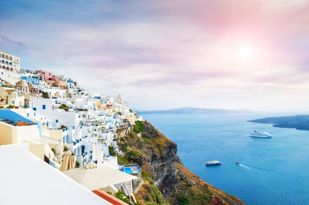 istock White architecture on Santorini island, Greece 643828586