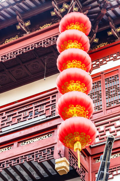 istock Chinese new year lanterns in china 643831148