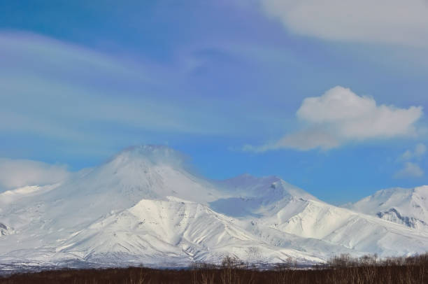 istock Beautiful winter volcanic landscape 643834888