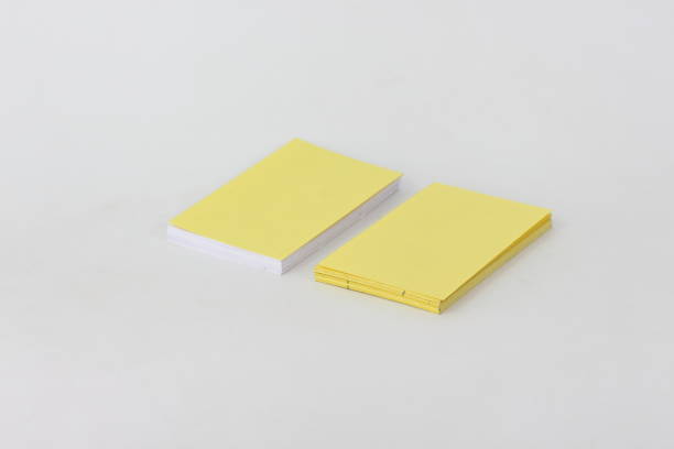 istock Yellow card on a white background. 643836058