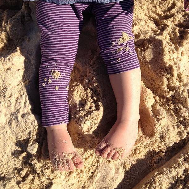istock Low Section Of Child On Sand At Beach 643836267