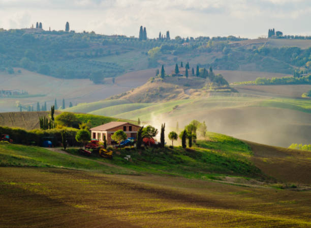 istock Autumn in the Tuscan fields 643839026