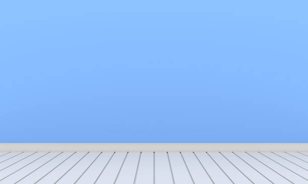 istock room with blue wall room white floor 643842790