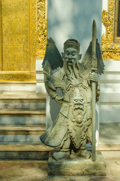 istock stone statue of a Thai soldier 643844200