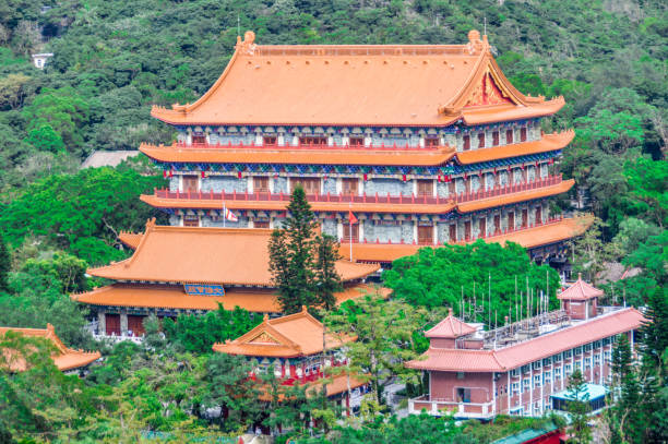 istock Po Lin Monastery in Hong Kong 643844892