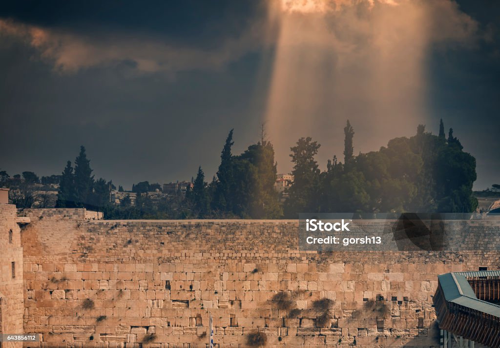 Western Wall of Temple Mount in Jerusalem Ancient Western Wall of Temple Mount is a major Jewish sacred place and one of the most famous public domain in the world, Jerusalem, Israel Jerusalem Stock Photo