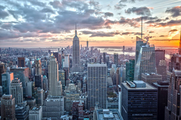 istock Aerial View of Empire State Building 643875698