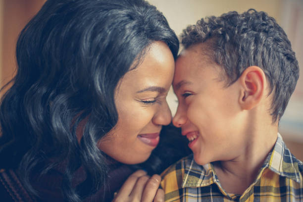 istock African American woman with her son. 643881742