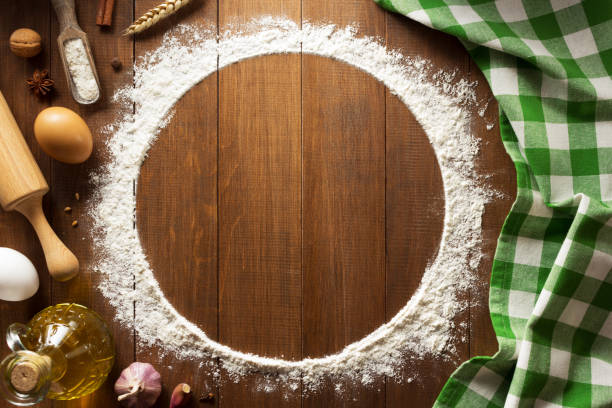 istock bread and pastry products on wood 643897950