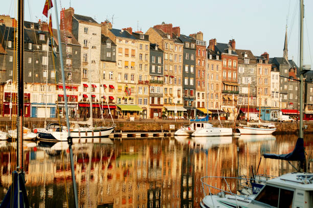 istock skyline marina old town Honfleur 643899100