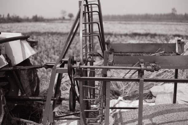 Winnowing fan outdoor in the agricultural land.