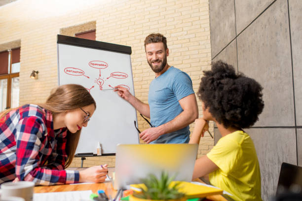 istock Coworkers working indoors 643901590