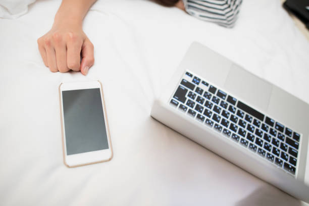 istock A beautiful girl is asleep in bed. 643913430