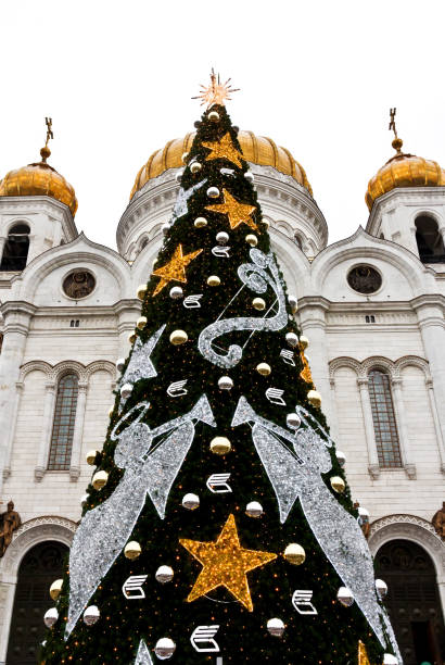 istock Christmas Tree near the Savior Cathedral 643938058