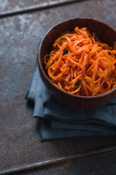 istock Carrots in Korean on a metal table 643946834