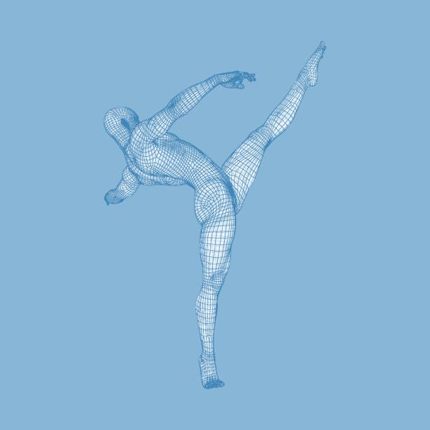 istock Gymnast. 3D Model of Man. Human Body Model. 643960446