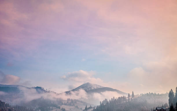 istock Foggy autumn landscape 643963742