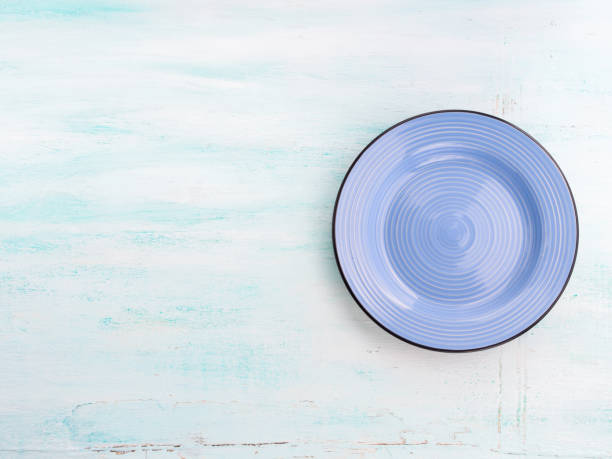 istock Pastel Color ceramic plate dish top view background 643964652