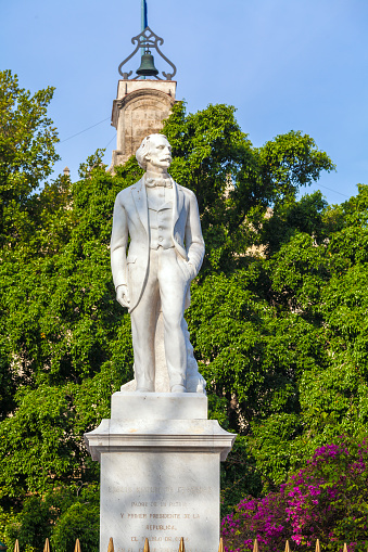 Monument of Carlos Manuel de Cespedes in the center of city, Havana, Cuba