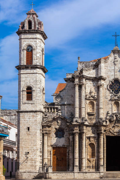 istock Havana Cathedral and Dog, Cuba 643966536
