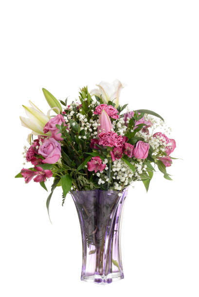 istock bouquet pink roses with lilies and carnations 643969238