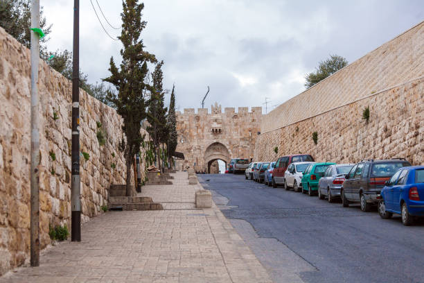 istock Lion Gate, Old City Wall, Jerusalem 643972198