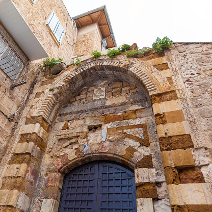 Arche of Ancient Mosque with Muslim Ornament, Acre, Israel