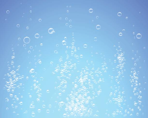 pęcherzyków w wodzie ilustracja wektorowa - soap sud bubble backgrounds blue stock illustrations